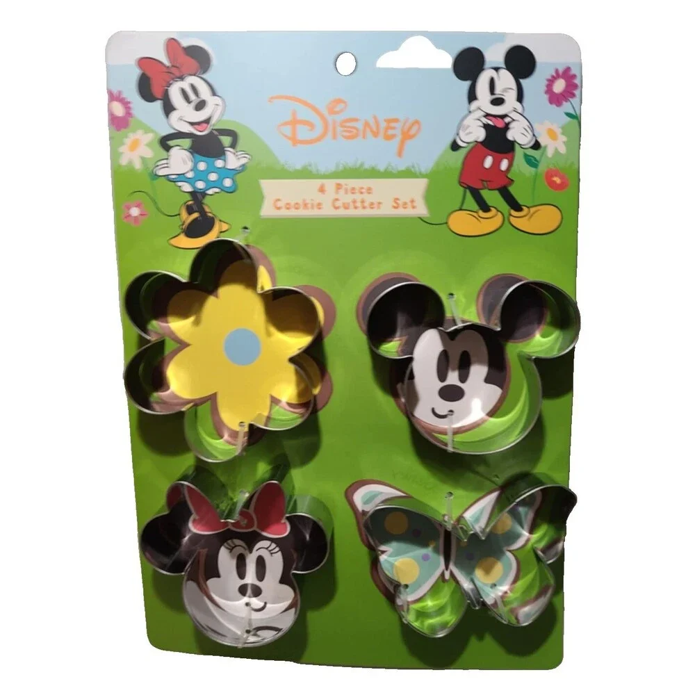 Disney Cookie Cutter Set Mickey Mouse Minnie Flower Butterfly NEW